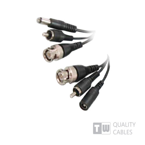 Cctv Hq Cable  10M  For Bnc(Mm) Dc(Mf) Rca Mm Blk