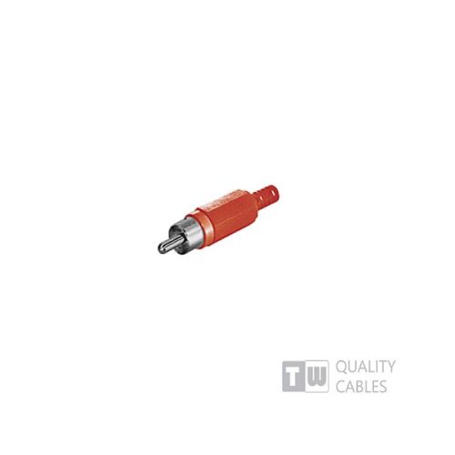 Connector Rca Male Assembly Type Red
