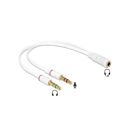 DELOCK Adapter 3.5 mm 4-pin Stereo jack F to 2x3.5mm 4-pin Stereo jack M (iPhone)65585