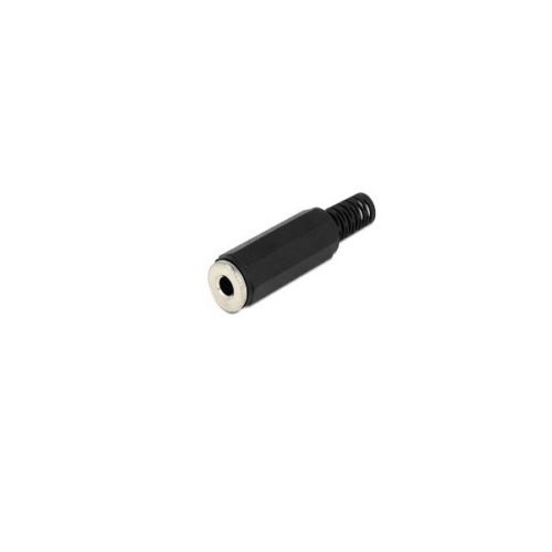 DELOCK jack 3.5mm/Bend Protection/Female/Plastic/Black 65544