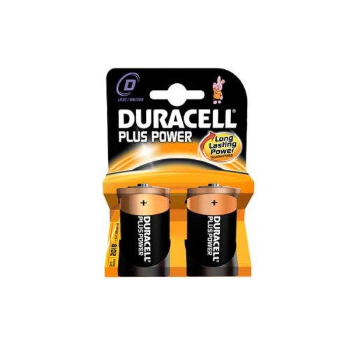 DURACELL PLUS ALC D LR20 2τεμ Αλκαλική Μπαταρία