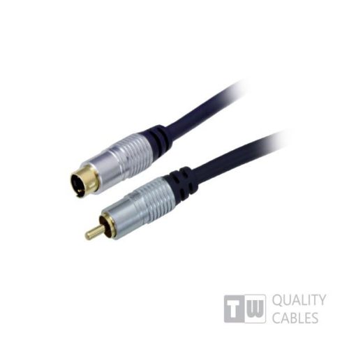 Gold 1.5M  Hq Premium S-Video Plug To 1Rca M blister pack