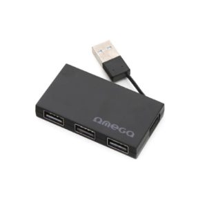 OMEGA USB 2.0 HUB 4 PORT BOX μαύρο OUH24BB