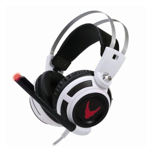 OMEGA Ακουστικό 50mm με μικρόφωνο gaming w/Vibration & Led USB Vibration λευκό OVH4055W