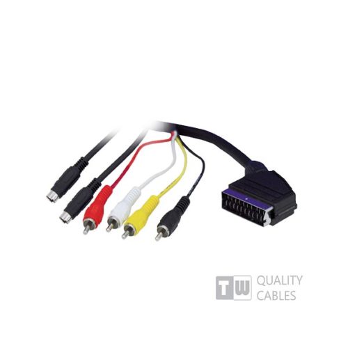 SCART to 4RCA 2 S-Vhs 1.5m - Ccs
