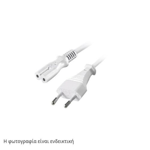 USED Καλώδιο τροφοδοσίας ρεύματος οκταράκι 2x0.5mm άσπρο ή γκρι χωρίς συσκευασία