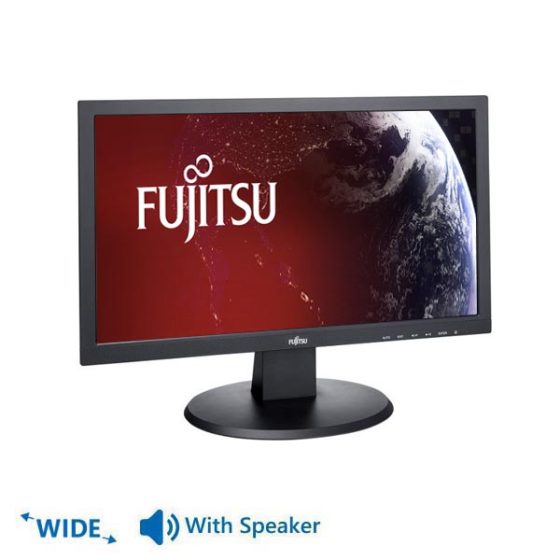 Used Monitor E20T-x LED/Fujitsu/20"/1600x900/Wide/Black/With Speakers/D-SUB & DVI-D