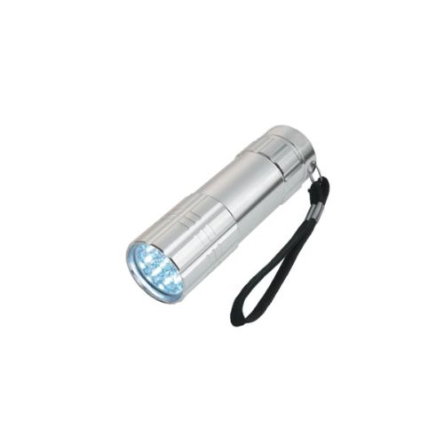 WELL Φακός 9 LED Compact  ασημί