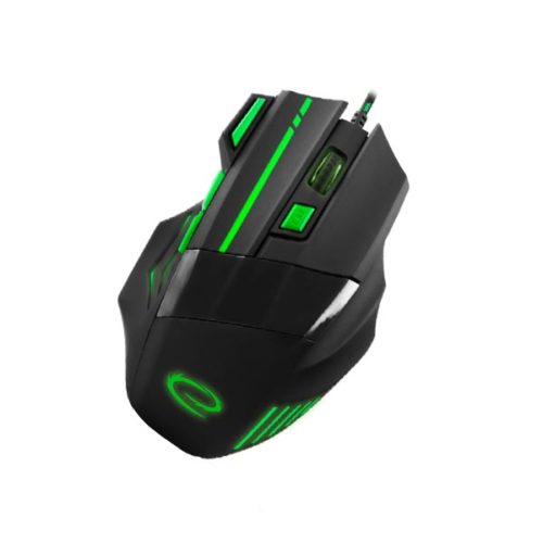 Wolf Gaming mouse ενσύρματο μαύρο/πράσινο 7 Keys 2400dpi EGM201G