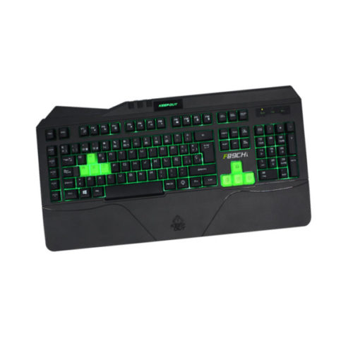 Πληκτρολόγιο F89CH Keep Out GAMING μαύρο με εσωτερικό φωτισμό σε πράσινο χρώμα