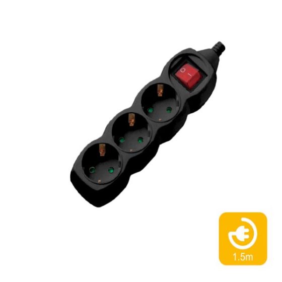 Πολύπριζα 3θ Με Διακόπτη 1