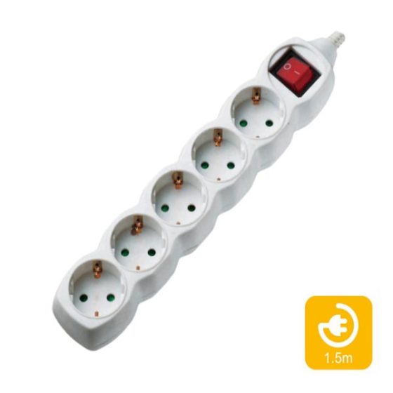 Πολύπριζα 5θ Με Διακόπτη 1