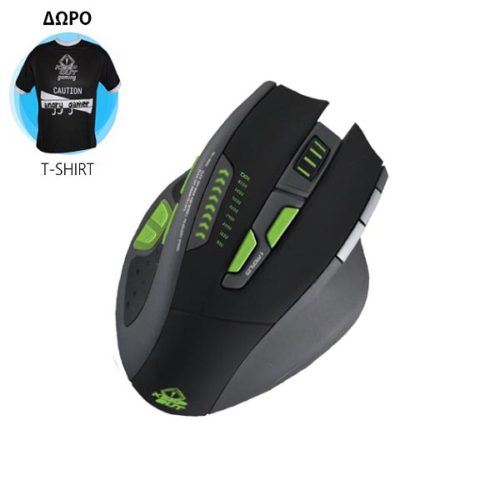 Ποντίκι X9PRO BUDDLE w/Tshirt Gaming KEEP OUT USB Black 11 Keys 8200dpi