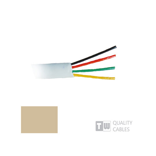 Τηλεφωνικό Καλώδιο 100M Κουλουρα Μπεζ Πλακε Ευκαμπτο 4 Αγωγων