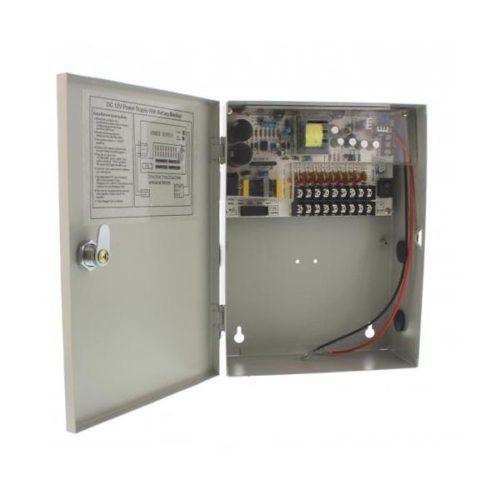 Τροφοδοτικό  CCTV Κάμεραs 12V 10A 9ways με battery back up