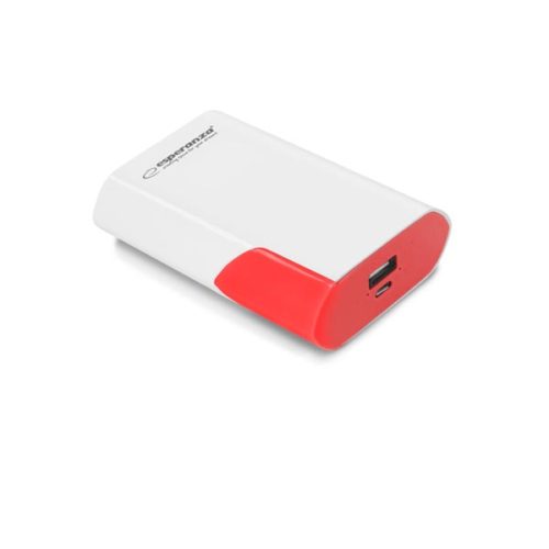 Φορητός Φορτιστής 6000mA λευκό/κόκκινο Power Bank EMP111WR