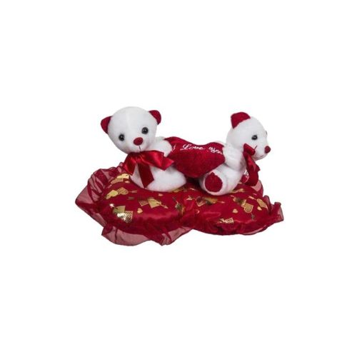 ΑΡΚΟΥΔΑΚΙΑ ΖΕΥΓΟΣ ΠΑΝΩ ΣΕ ΚΑΡΔΙΑ 27x16cm TOYmarkt 99312
