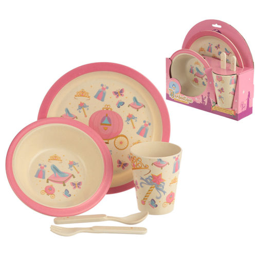 Bambootique Eco Friendly Princess Design Kids Dinner Set