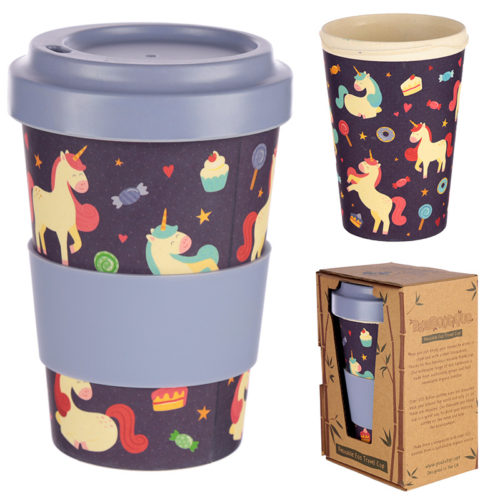 Bambootique Eco Friendly Unicorn Dreams Design Travel Cup