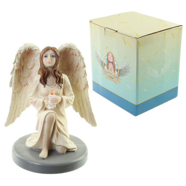 Candle Reflection Guardian Angel Figurine