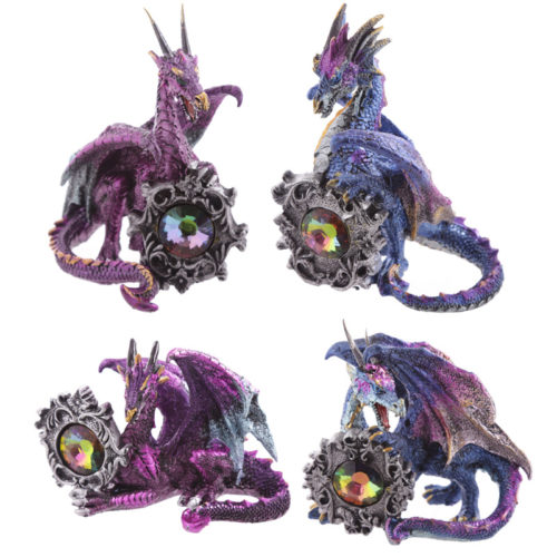 Celtic Gemstone Dark Legends Dragon Figurine