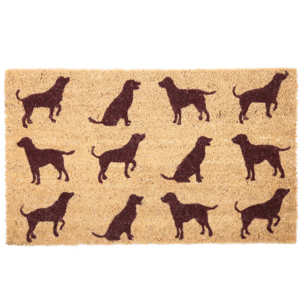 Coir Door Mat - Dog Silhouette