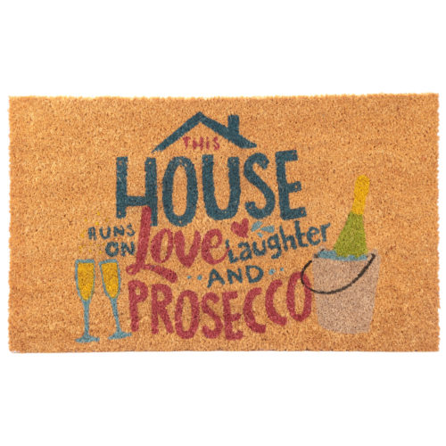 Coir Door Mat - Prosecco Slogan