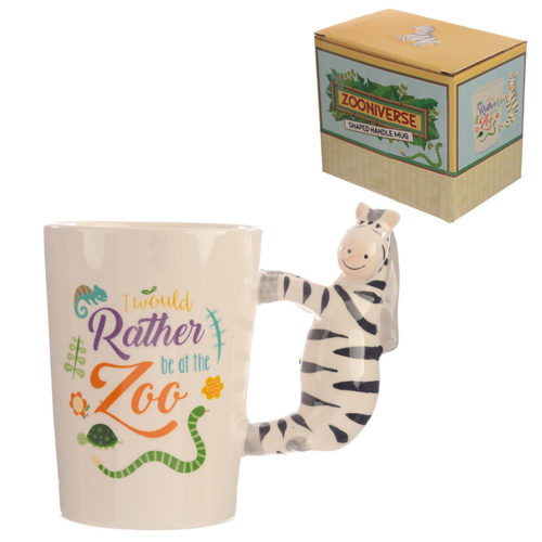 Collectable Shaped Handle Mug -  Zebra