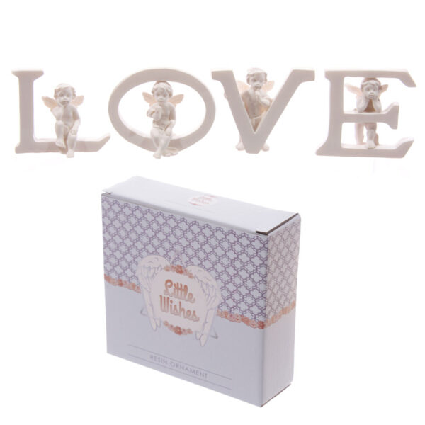 Cute Cherub LOVE Letters Ornament