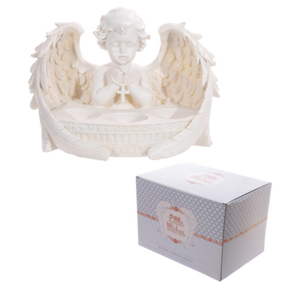 Decorative Cherub Praying Triple Tealight Holder