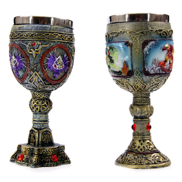 Decorative Coloured Dragon Fantasy Goblet