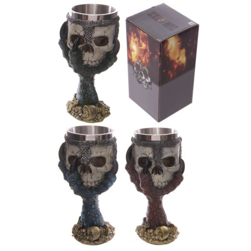 Decorative Dragons Claw and Skull Goblet