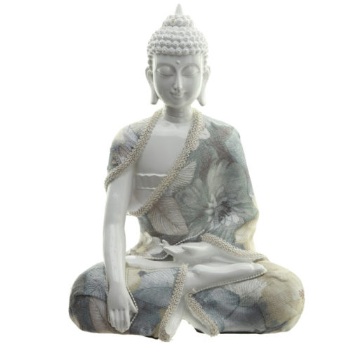Decorative Floral Thai Buddha Relaxation Figurine