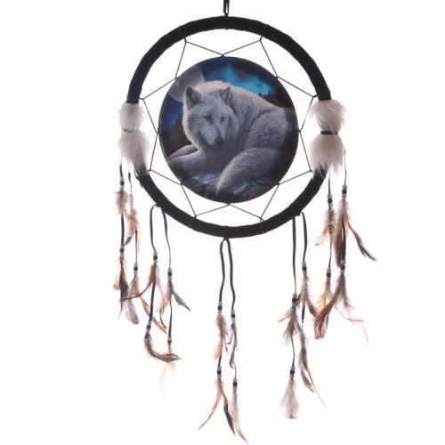 Decorative Guardian Wolf 33cm Dreamcatcher