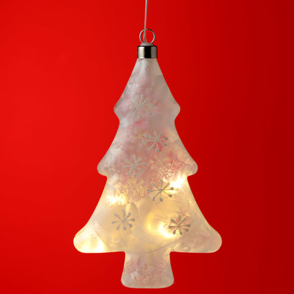 Decorative Hanging LED - Frosted Christmas Tree