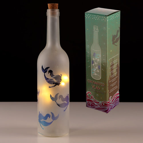 Decorative LED Glass Bottle Light - Mermaid Design