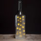 Decorative LED Glass Light Jar - Bottle with White Stars Large