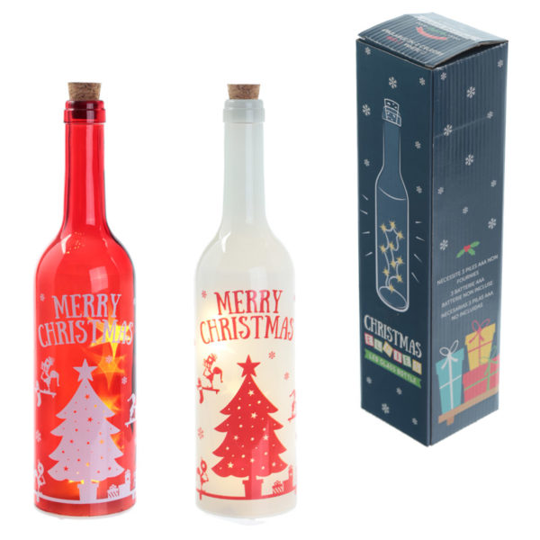 Decorative LED Glass Light Jar - Christmas Elf