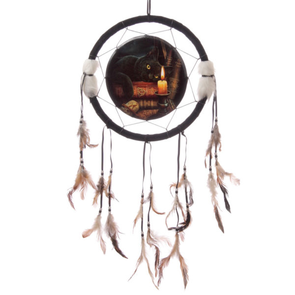 Decorative Magical Witching Hour Cat 34cm Dreamcatcher
