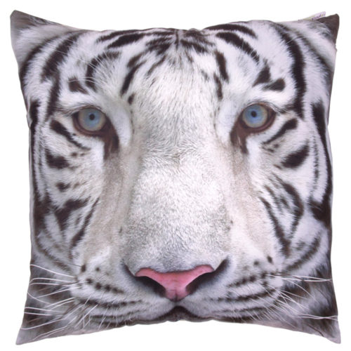 Decorative Snow Tiger Print Cushion