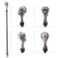 Decorative Walking Stick with Fantasy Silver Skull Top