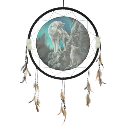 Decorative Wolf Design Dreamcatcher Large