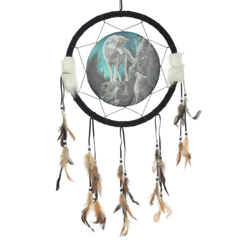 Decorative Wolf Design Dreamcatcher Medium