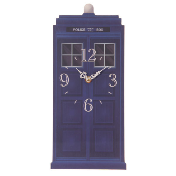 Fun Novelty Police Box Shaped Wall Clock