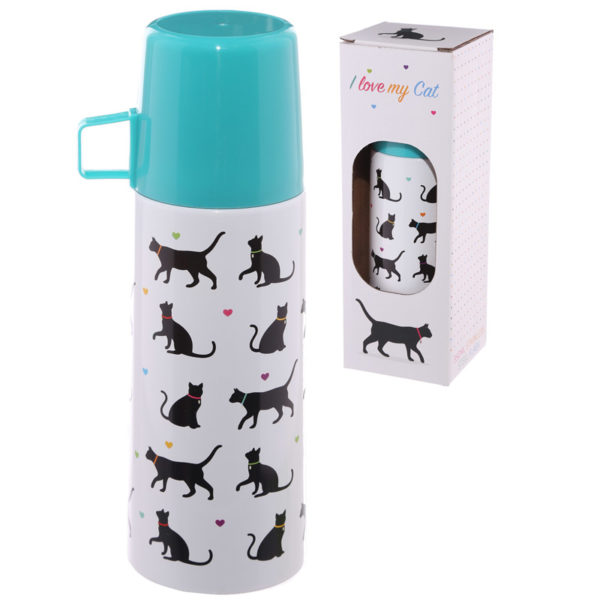 Funky 350ml Flask - Cat