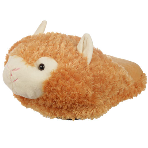 Funky Plush Maxi Slipper Foot Warmer - Tan Alpaca