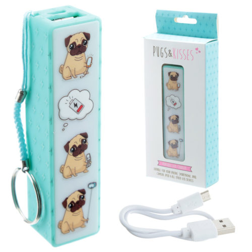 Handy Portable USB Power Bank - Pug Design