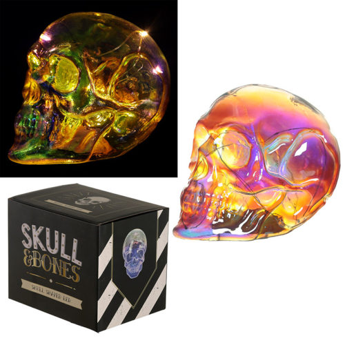 Large Decorative LED Light - Metallic Iridescent Skull
