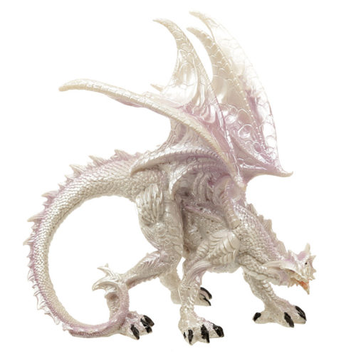 Midnight Snow Fantasy Winter Warrior Dragon Figurine
