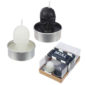 Mini Candles - Gothic Black and White Skull Set of 6 Tea Lights